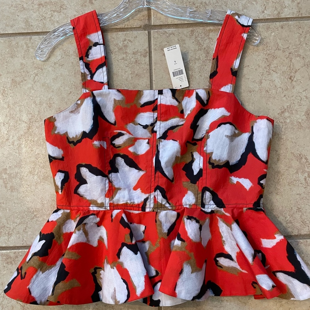 NWT Hunter Bell Desert Bloom Peplum Tank, Size 6